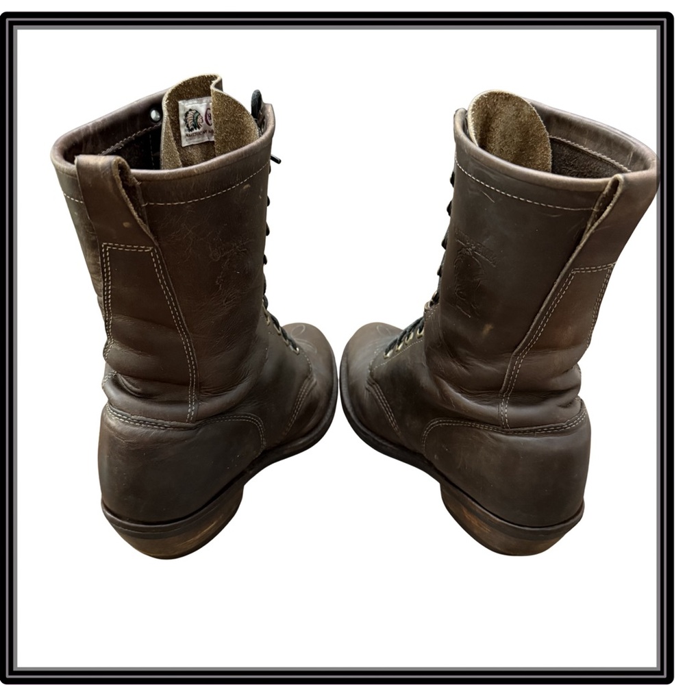 Mens Chippewa 29406 USA Leather Boot 8.5D Packer Bay Vintage Horse Logger Vibram - Picture 6 of 16